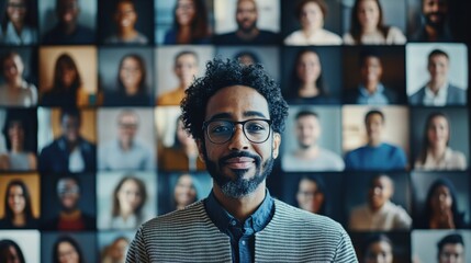 Diverse group of faces displaying emotions at corporate event office environment photography professional viewpoint
