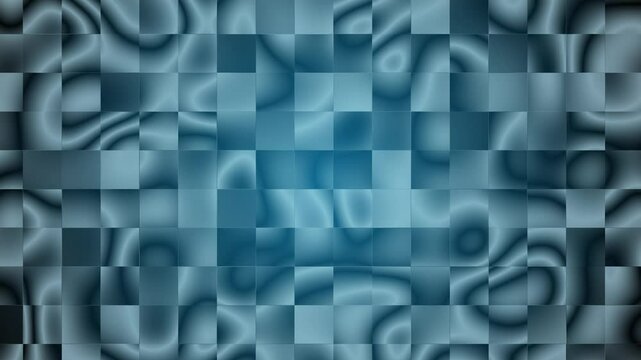 Motion graphics liquid greenish blue blocks animation.