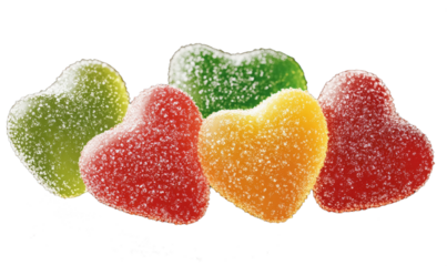 Colorful Heart-Shaped Candies
