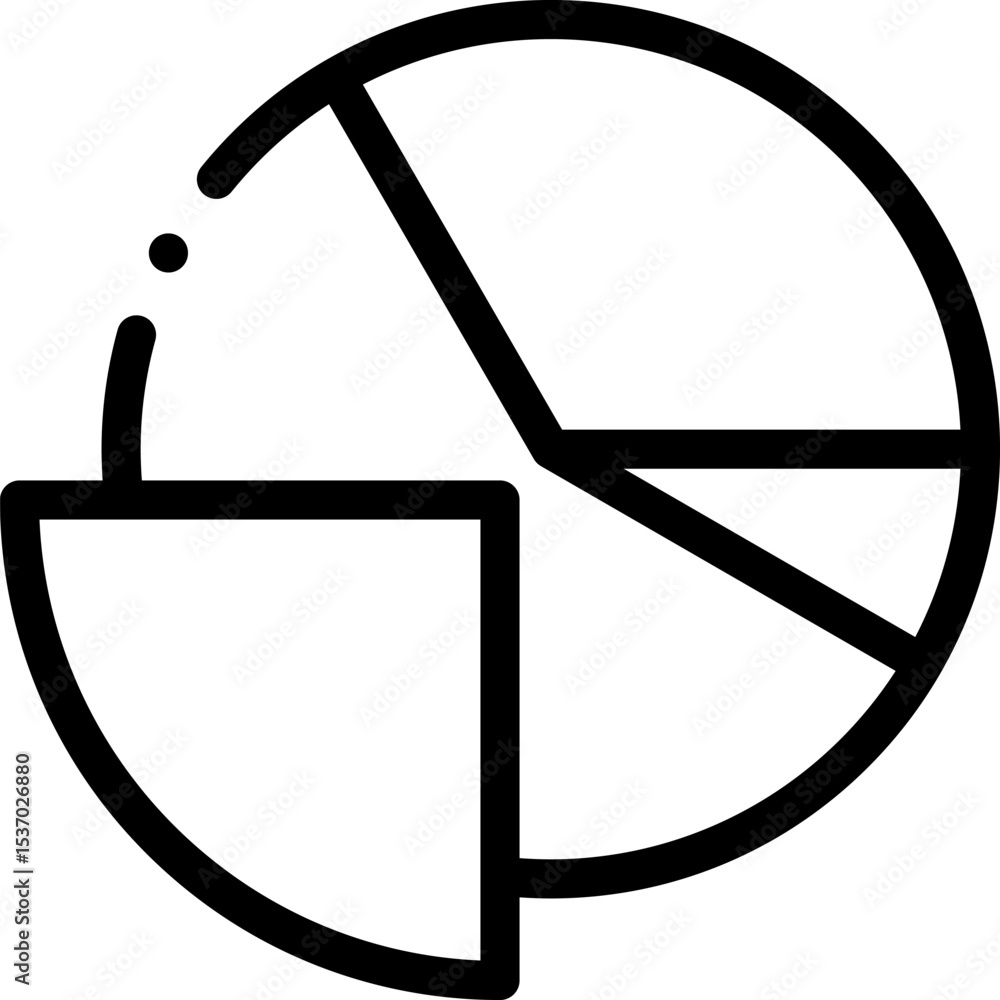 Aufkleber illustration of pie chart diagram data visualization business statistics infographic presentation re