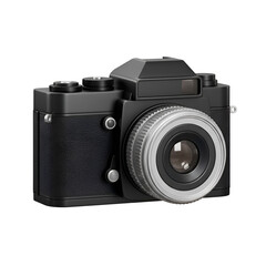 Classic Black Film Camera 3D Render Photography Device