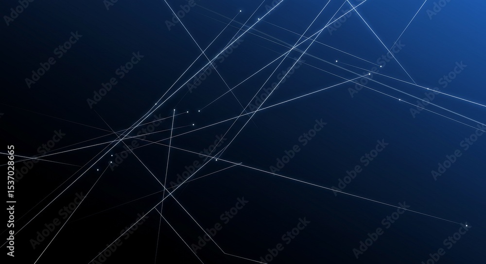Poster abstract network connections - interconnected lines symbolize communication, technology, innovation,