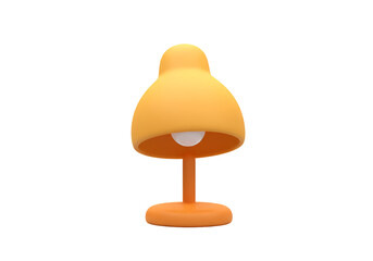 Modern Orange Table Lamp 3D Render Home Lighting Decor