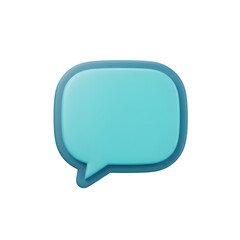 Fototapeta premium Pink Chat Bubble Icon 3D Render Messaging Symbol