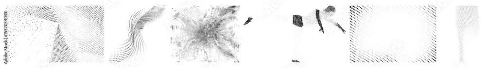 Poster vector abstract flowing lines create a dynamic fragmented portrait.