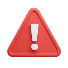 Red triangle warning sign with exclamation point
