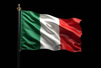 Obraz premium Waving national flags of Italy and Ireland rippling in the wind, symbols of European patriotism