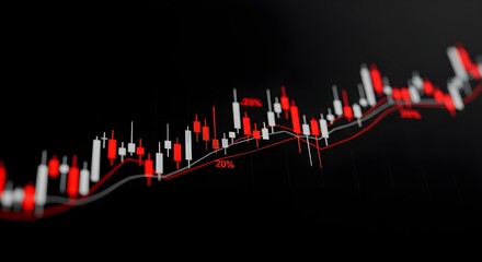Primer plano de un gráfico de línea de tendencia a la baja en una pantalla digital que muestra una caída significativa en las ganancias, con gráficos financieros y datos borrosos en el fondo, enfatiza