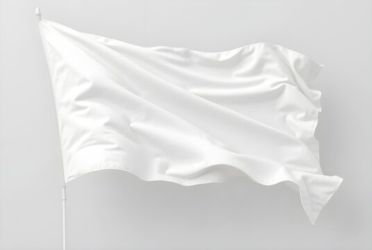 Wind-blown white flag with the waving flag of Egypt, showcasing a wrinkled texture reminiscent of an old, torn sheet - Powered by Adobe