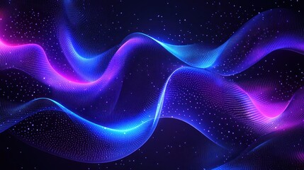 Obraz premium Abstract Waves of Light and Energy Flow Through Space