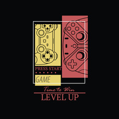 Game Level Up Game Pad Vector graphic