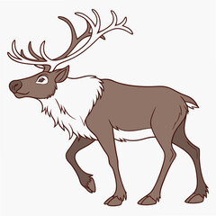 Adorable reindeer illustration, clean cutout, transparent background, perfect for design projects