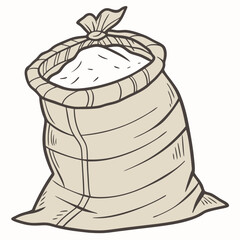 Sack of flour baking ingredient cooking food recipe wheat grain bag