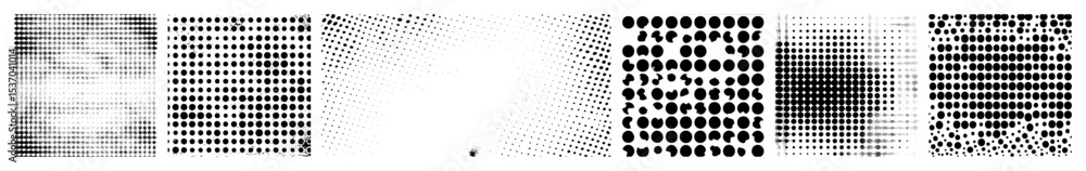 Poster vector arranged black dots form abstract geometric and lines.