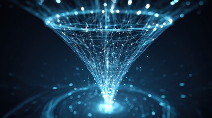 Abstract digital network funnel