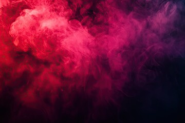 Abstract smoke swirling in dark red and pink hues