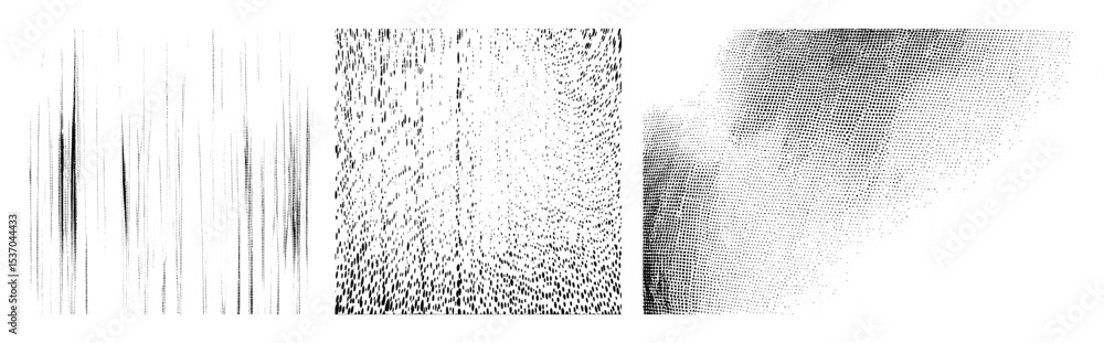 Poster vector abstract dotted lines forming gradient shapes.