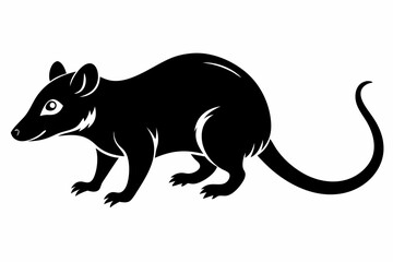 opossum sihouette black vector