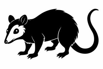 opossum sihouette black vector