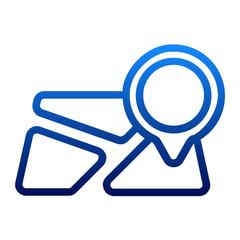 Collection of Minimal Map Location and Navigation Outline Icons