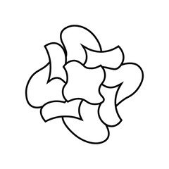 Abstract curved shapes outline pattern