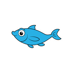 vector illustration of a cartoon fish