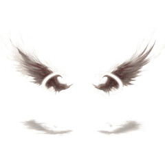 Majestic Pair of Angelic Wings with Halo Effect - Digital Art Graphic