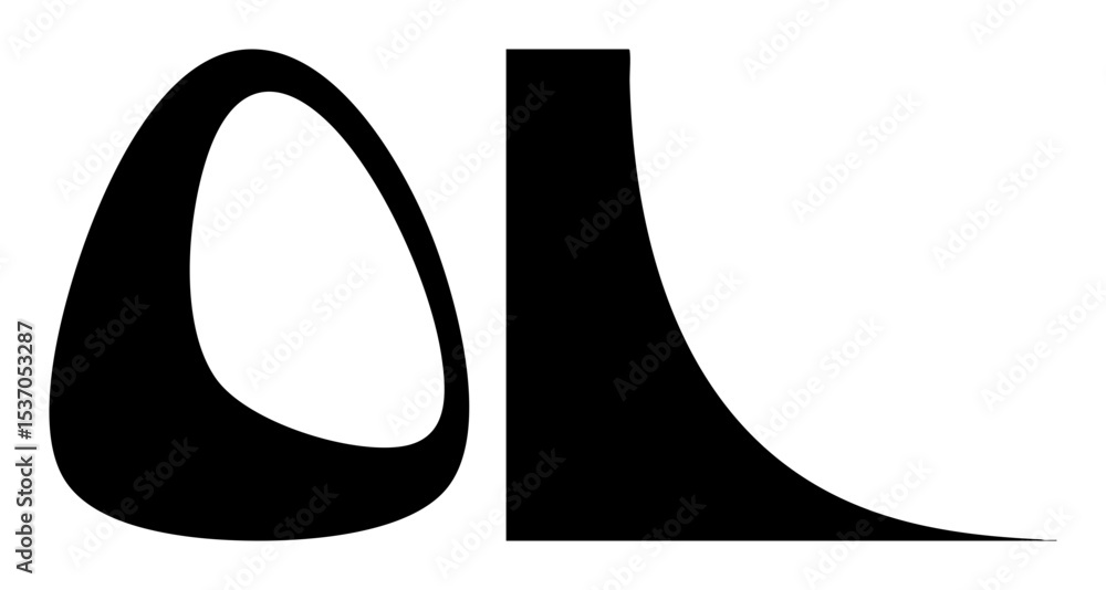 Poster vector abstract black shapes create a dynamic flowing .