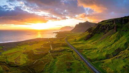 sunset in the mountains