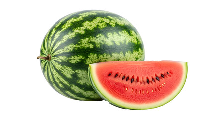 Fresh Juicy Watermelon Slices for Summer Refreshment, White background, without background png