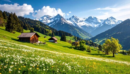 Fototapeta premium swiss alpine meadow