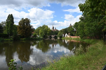 Saale, Dom und Schloss in Merseburg