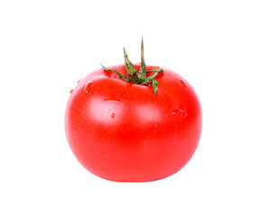 Tomato, closeup object. Isolated on transparent background