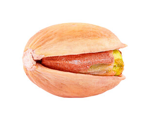Pistachio, closeup object. Isolated on transparent background