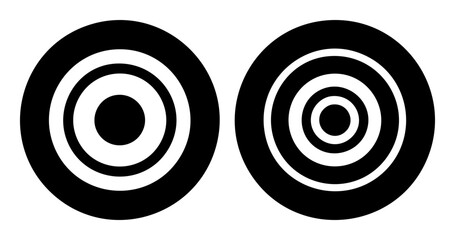 Vector Concentric Circles with Black and White Elements