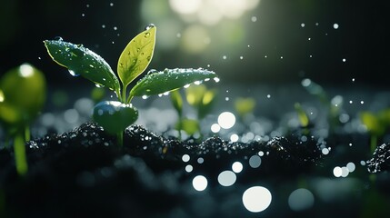 Early Spring Essence: Harmonizing Qingming Festival, Xiaoman Solar Term with Sprouting Shoots – Vibrant Vitality, Upward Growth & Positive Inspiration in Beautiful Artistic Micrography