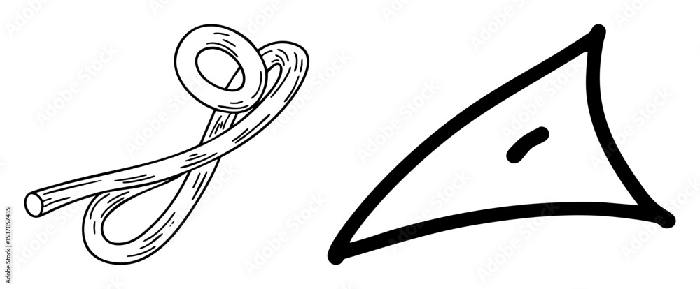 Poster vector musical instruments featuring a clarinet and triangle.