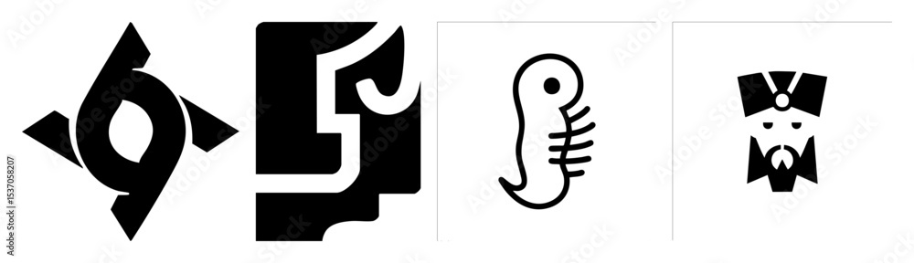 Poster vector abstract geometric shapes and stylized fish create a modern .