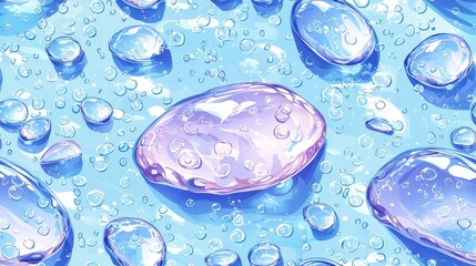 Seamless Water Drops Background Vector