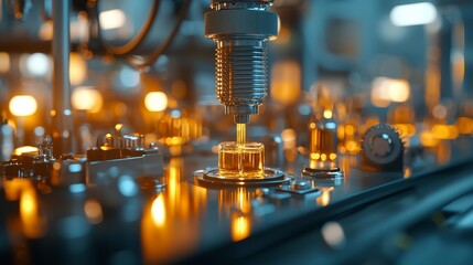 Precision manufacturing process industrial facility high-tech equipment dynamic environment close-up view innovation in action