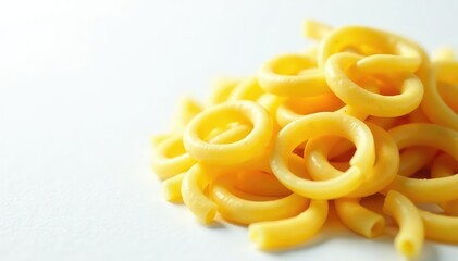 Close up shot of fresh pasta on white background , fresh, recipe