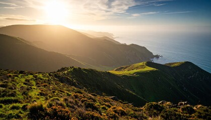 sunset in the mountains
