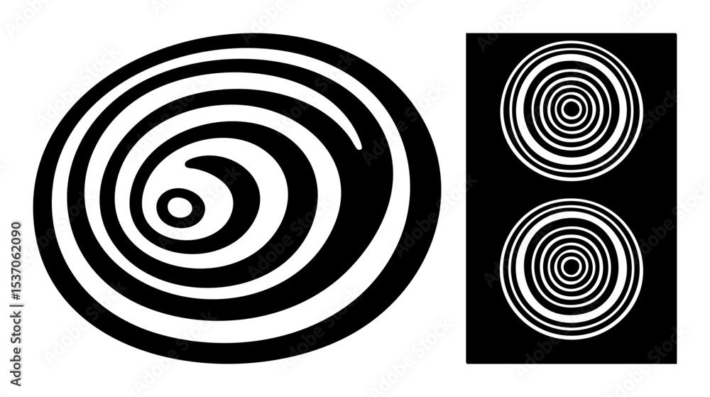 Poster vector abstract spiral designs showcase dynamic circular .