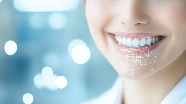 Enhancing smiles with digital technology in a dental clinic portrait bright environment optimistic concept