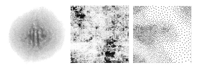 Vector Abstract dotted create dynamic grayscale compositions.