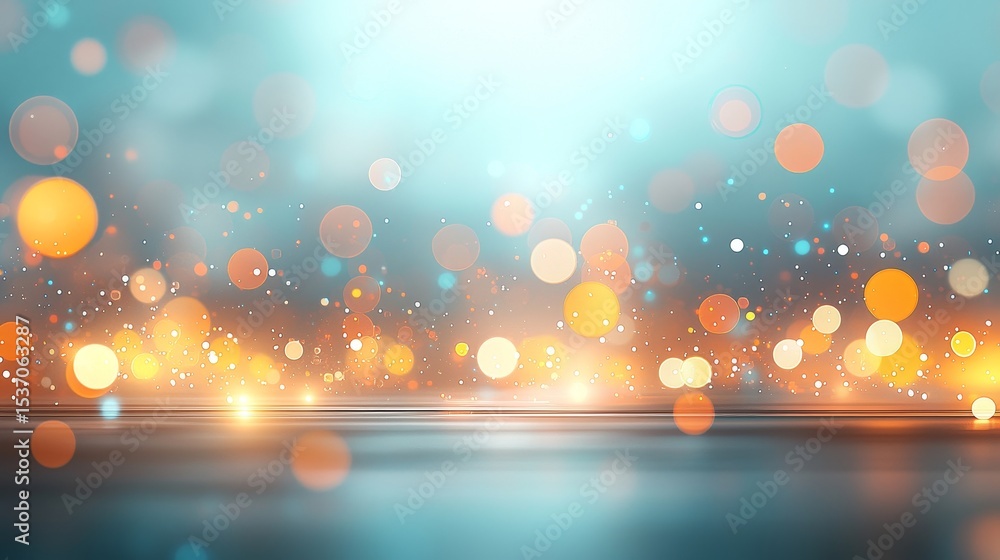 Poster captivating bokeh lights creating enchantment abstract setting digital art colorful atmosphere artis
