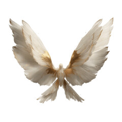 Obraz premium Abstract Golden Dove in Flight Symbol of Peace and Hope