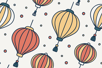 seamless background with balloons