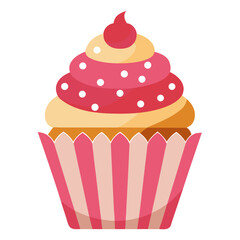 cupcake with cherry icon