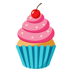 cupcake isolated on white